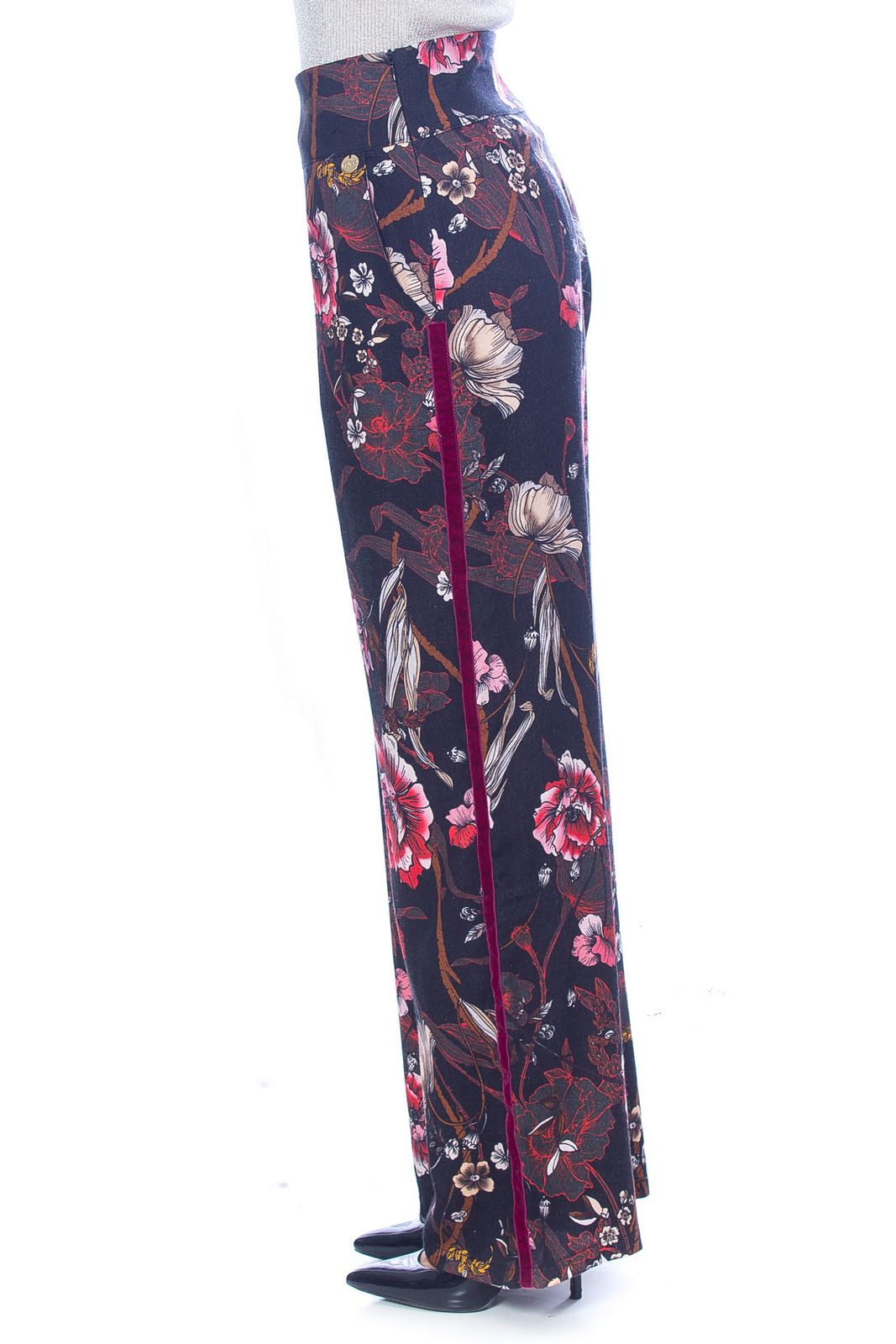 Pantaloni palazzo - NERO/ROSA/VERDE